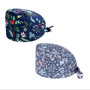 2 NEW Scrub Caps/Hats with Sweatband